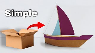 Simple Steps To Build An Awesome Cardboard Boat  boat making with paper [upl. by Aleris]