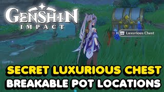 Inazuma Secret Luxurious Chest In Genshin Impact Breakable Pot Locations [upl. by Kraus]