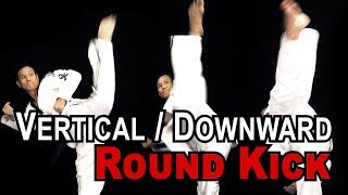 Taekwondo Roundhouse Kick Vertical Downward Tutorial  TaekwonWoo [upl. by Terrence]