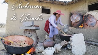 Chicharrón de chancho a la leña  Cocinando en el campo [upl. by Ardnalac984]