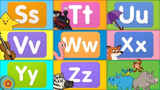 Learn the ABCs  Letters S  Z  Turn amp Learn ABCs  ​​🌈 Super Simple ABCs [upl. by Neeneg]