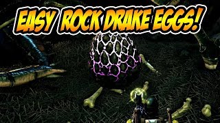 How to get Rock Drake Eggs SOLO  EASY METHOD  ARK Aberration [upl. by Lerrad]