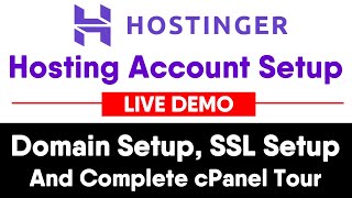 Hostinger Web Hosting Account Setup  Hostinger cPanel Demo  Part  2  Hindi [upl. by Pazia348]