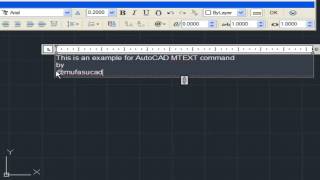 Understanding AutoCAD Mtext Command [upl. by Alyt]