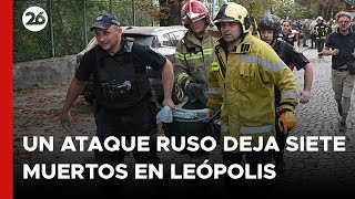 Un ataque ruso deja siete muertos en la ciudad ucraniana de Leópolis [upl. by Naret]