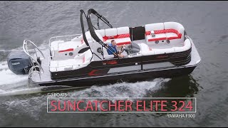 We tested the SunCatcher Elite 324 pontoon  2023 G3 Boats review [upl. by Neeuq59]