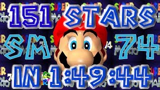 Super Mario 74 quot151 Starsquot TAS in 1494452 by homerfunky [upl. by Revlis]