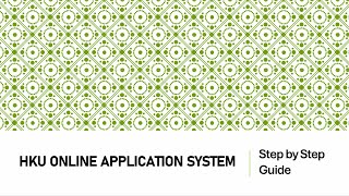 HKU Online Application StepbyStep Guide 2024 [upl. by Ancelin]