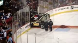 Zamboni runs over Crosby in Pittsburgh actually its a hydraulic fluid leak [upl. by Mcgee297]