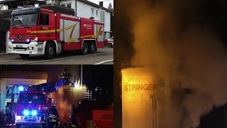 Silobrand mit Durchzündung in Östringen Großeinsatz amp Überlandhilfe 171015 [upl. by Rudy854]