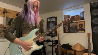 Ten Years GoneLed Zeppelin Guitar Solo Cover by Ava Llew [upl. by Rockey]