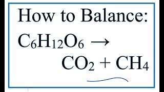 How to Balance C6H12O6  CO2  CH4  Aerobic oxidation  Digestion  Methanogenesis [upl. by Icat839]