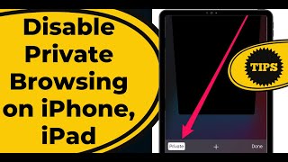 How to Disable Private Browsing on iPhone iPad [upl. by Nalyak206]