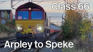 Freight Drivers eye view Warrington Arpley Sidings to Speke Sidings via Fiddlers Ferry amp Ditton [upl. by Onnem]