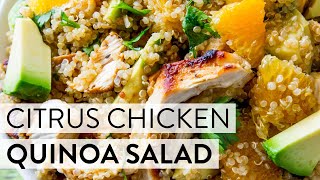 Citrus Chicken Quinoa Salad  Sallys Baking Recipes [upl. by Ag]