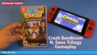 Nintendo Switch Crash Bandicoot N Sane Trilogy Gameplay [upl. by Aennil]