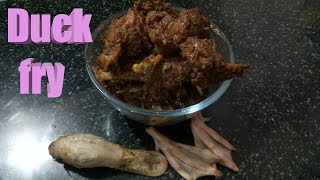 Duck fry recipe  duck fry in kannada [upl. by Olatha498]