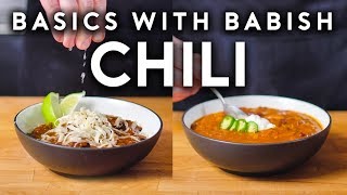 Carnivorous Chili amp Vegetarian Chili  Basics with Babish [upl. by Bunde]