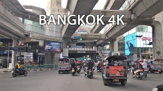 Bangkok 4K  Driving Downtown  Worlds 1 Visited City [upl. by Fablan]