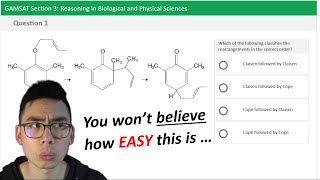 How to solve a GAMSAT Organic Chem question  Pattern Recognition amp Visualisation [upl. by Thaxter]