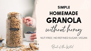 How to Make Simple Homemade Granola without Nuts amp Honey [upl. by Wilfreda]