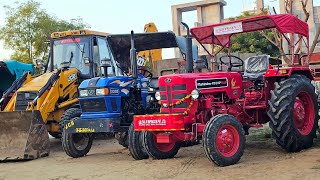 New Mahindra 475 Di Eicher 380 Massey 1035 Tractor Stuck in Deep Mud Overturned JCB  Jcb Tractor [upl. by Ayote]