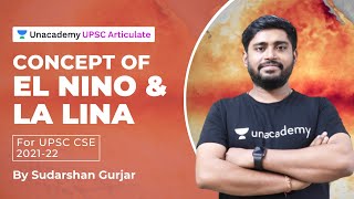 Concept of EL NINO and LA LINA  UPSC CSE 202122  Indian Geography by Sudarshar Gurjar [upl. by Dymphia765]