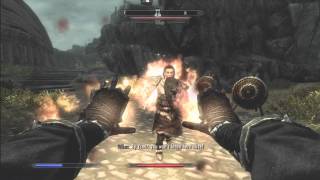 Skyrim  How to level up destruction magic easily [upl. by Ecinom]