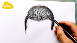 Comment dessiner des cheveux réalistes homme au crayon [upl. by Nnasor555]