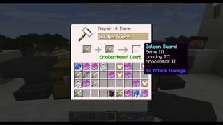 Minecraft 18 Enchantment Book Tutorial How to use books and anvils [upl. by Zemaj276]