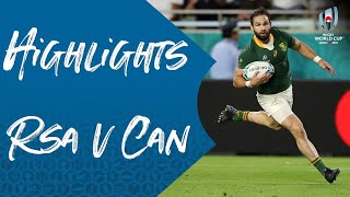 Highlights South Africa 667 Canada  Rugby World Cup 2019 [upl. by Ayadahs]