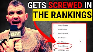 Renato Moicano GETS COMPLETELY SCREWED In The Rankings By LEFT WING JOURNALISTS [upl. by Rj]