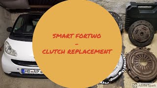 SMART FORTWO 451  Clutch Replacement NO Engine Crane [upl. by Onibas280]