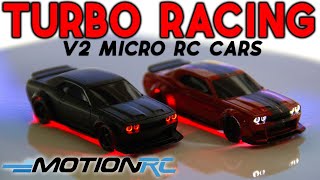 Turbo Racing V2 Micro RC Cars 176 Scale  Motion RC [upl. by Rehptosirhc155]