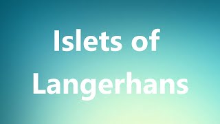 Islets of Langerhans  Medical Meaning and Pronunciation [upl. by Huskamp]