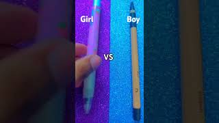 Girls stationary 😍💜 vs Boys stationary 😎💙 stationery backtoschool diy craft boyvsgirl [upl. by Rosenblatt]