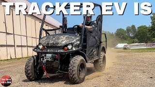 Trackers New Electric Side by Side Get Dirty with the EV IS [upl. by Ellinad]