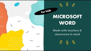 Microsoft Word Basics For Kids [upl. by Ailido]