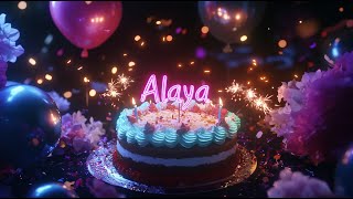 Happy Birthday Alaya  Happy Birthday Tu U Song Remix Exclusive Celebration [upl. by Neelahs]