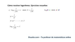 Cómo resolver logaritmos Ejercicios resueltos paso a paso [upl. by Hedwig98]