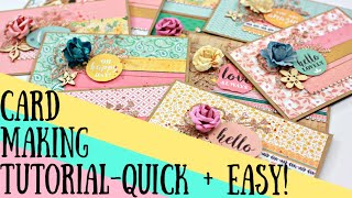 DIY Card Making Tutorial  Quick and Easy [upl. by Boleslaw]