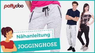 Jogginghose mit Reißverschlusstaschen und Gummibund nähen [upl. by Ellard386]