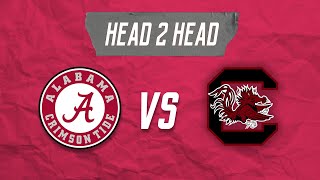 Head to Head Alabama vs South Carolina [upl. by Kcyrred]