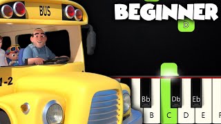 Wheels On The Bus  BEGINNER PIANO TUTORIAL  SHEET MUSIC by Betacustic [upl. by Alia]