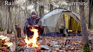 Solo Hot Tent Winter Camping in SubZero Temperatures [upl. by Niai455]