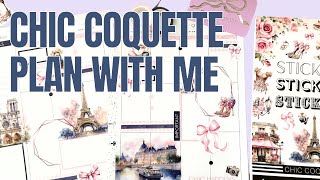 Plan With Me Chic Coquette  Live Love Posh Planner Spread  Classic Happy Planner [upl. by Orianna]