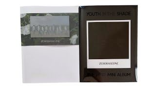 Unboxing ZEROBASEONE YOUTH IN THE SHADE 1ST MINI ALBUM [upl. by Annaihs]