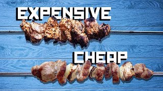 Cheap vs expensive shashlik  Cooking with Boris [upl. by Innaig]