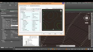 ETIQUETER LES COURBES DE NIVEAU SOUS AUTOCAD Civil 3D [upl. by Charis]