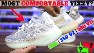 MOST COMFORTABLE YEEZY EVER YEEZY BOOST 380 vs 350 V2 vs 350 V1 Comparison [upl. by Dona897]